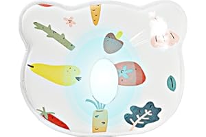 SANGGOL Memory Foam Baby Travel Pillow,Portable Cute Cartoon Bear Soft and Cozy Pillow, Breathable Bedding Set for Infants for Small Boys and Girls Prevent Flat Head Sleep