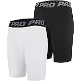 DANI CHINS Men's Athletic Compression Shorts Sports Running Workout Gym Underwear Boxer Shorts with Pockets