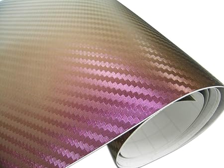 Amazon Co Jp カーラッピングシート カーボン調マジョーラ パープル ブラウン 幅142cm 長さ100cm 車 バイク