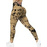 SENBAN Women Scrunch Workout Leggings: Butt Lifting High Waisted Yoga Pants - Tie Dye Seamless Booty Gym Leggings
