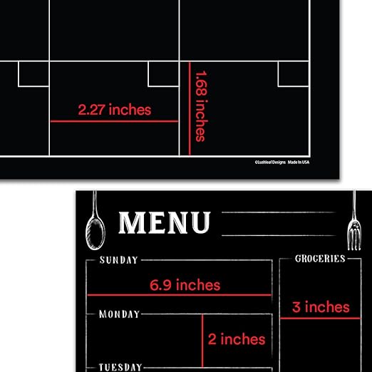 Pizarra magnética de menú frigorífico calendario – 17 