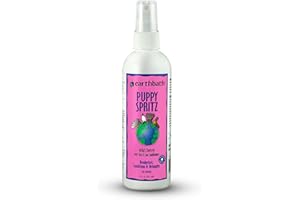 earthbath, Wild Cherry 3-in-1 Puppy Deodorizing Spritz - Dog Odor Eliminator for Strong Odor, Cruelty-Free Dog Cologne, Wash Spray, Made in USA, Bathing Supplies - 8 Oz (1 Pack)