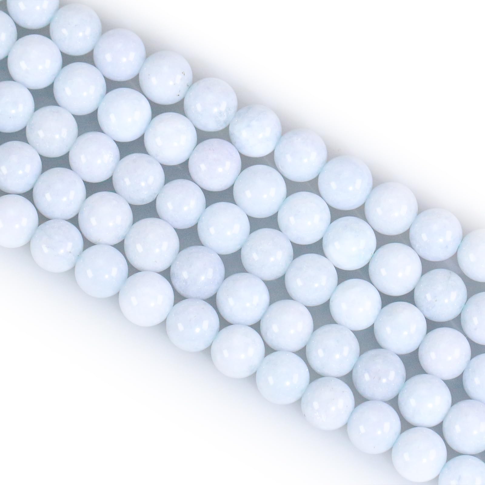 Aquamarine Crystal Beads - 45pcs 8mm Round, Gemstone & Stone Beads for Jewellery Making — image 1