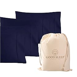 1000 TC Navy Blue Standard Pillowcases Set of 4