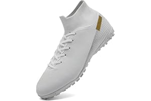 HaloTeam Men's Soccer Shoes Cleats Professional High-Top Breathable Athletic Football Boots for Outdoor Indoor TF/AG 3US-11US