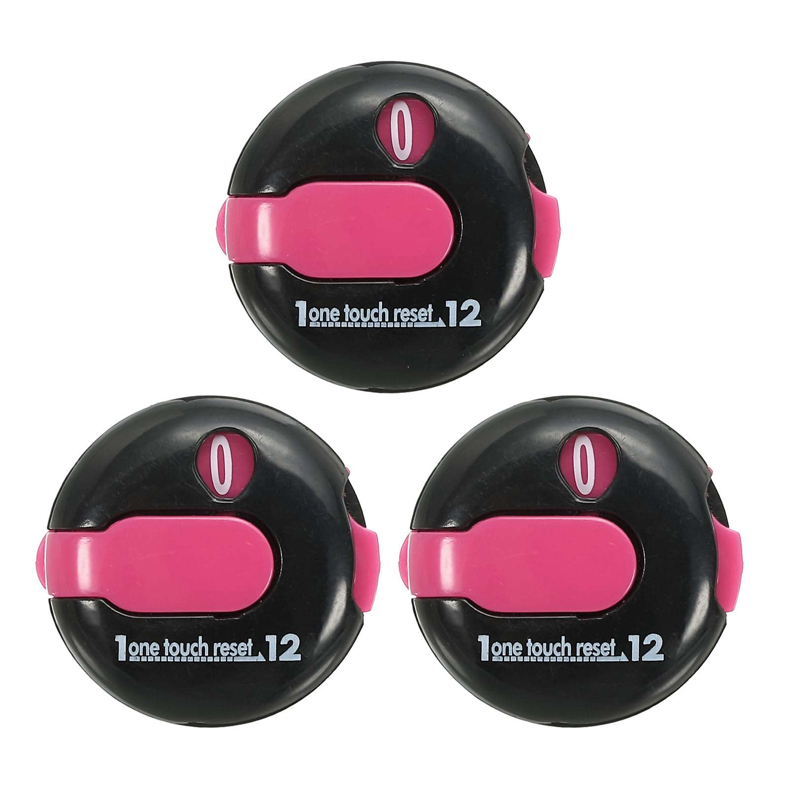 PATIKIL Golf Score Counter, 3 Pack Mini Golf Shot Stroke Attachment Counter Clicker Clip for Golfers Glove Bag Hat, Black Red