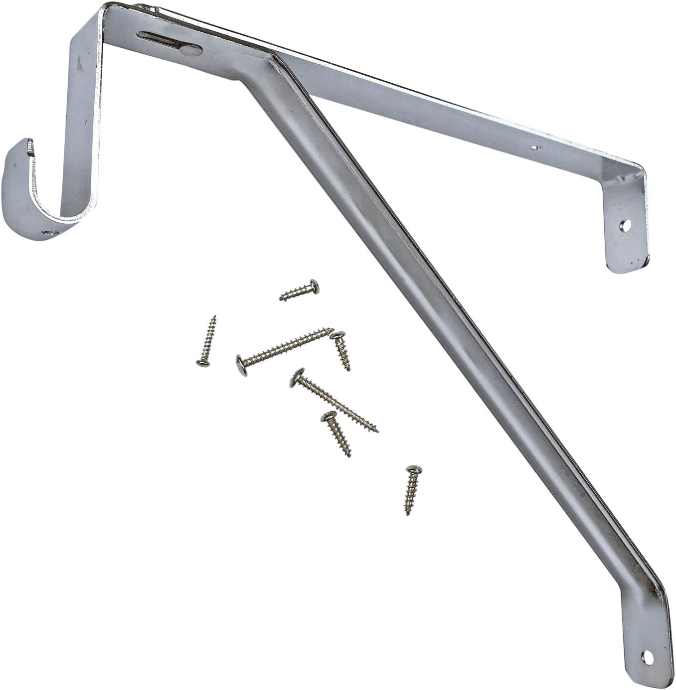 Desunia Oval Closet Rod Shelf Bracket Adjustable for Rear Cleat Strip