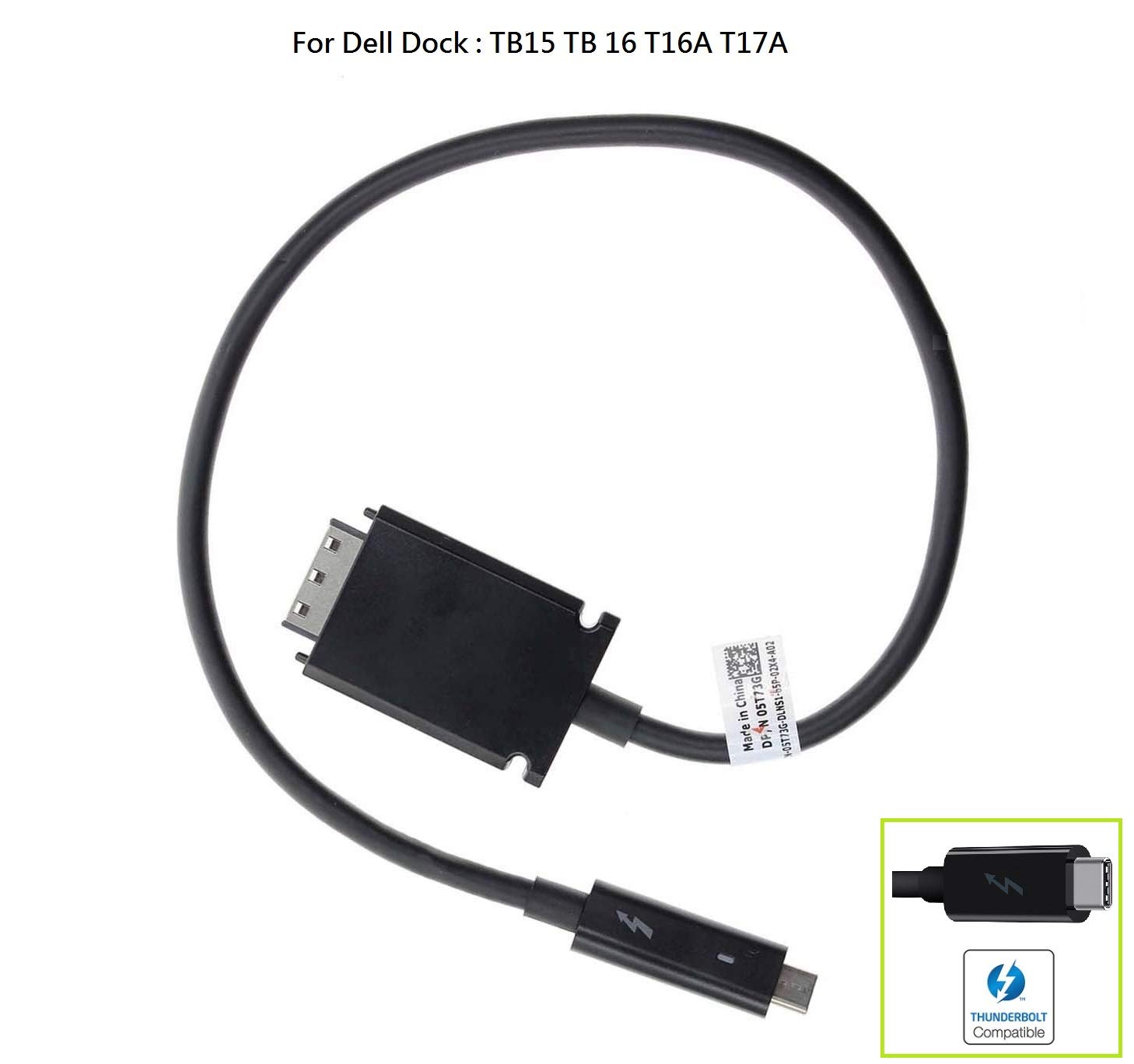 Thunderbolt Dock Usb C Cable For Dell Docking Station Thunderbolt Tb15 Tb16 K16a Dock Wd15 K17a001 Tx2cp Compatible Dell Dpn 5t73g 05t73g 3v37x 03v37x Docking Station Cable Computers Accessories Laptop Accessories