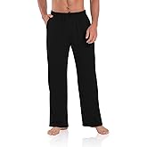 Agnes Urban Men's Joggers Sweatpants Open Bottom Straight Leg Casual Loose Fit Running Athletic Jersey Pants with Pockets