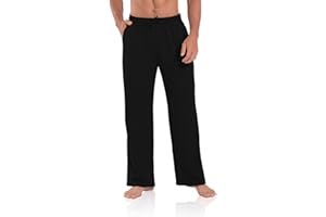 Agnes Urban Men's Joggers Sweatpants Open Bottom Straight Leg Casual Loose Fit Running Athletic Jersey Pants with Pockets