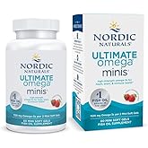 Nordic Naturals Ultimate Omega Minis, Strawberry Flavor - 60 Minis Soft Gels - 1120 mg Omega-3 - High-Potency Fish Oil Supplement - EPA & DHA - Promotes Brain & Heart Health - 30 Servings