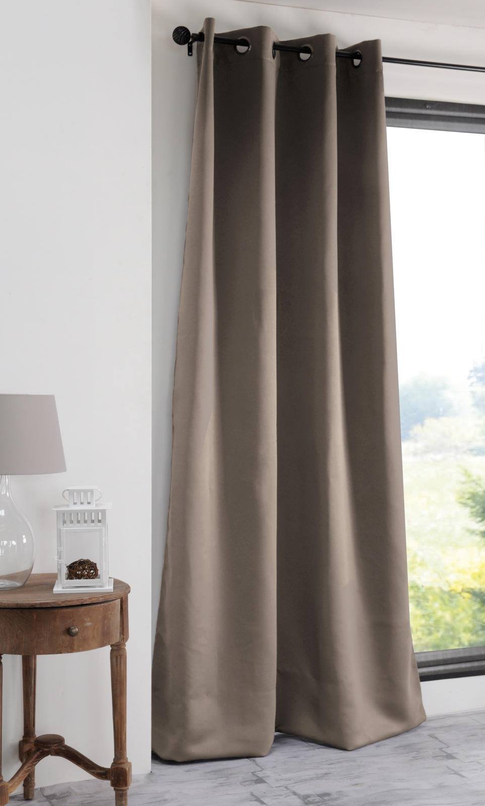LOVELY CASA Notte Blackout Curtain Polyester, polyester, linen, 250x135 cm