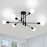 Comely Modern Sputnik Chandelier 6-Lights E27 Black Ceiling Light view 9
