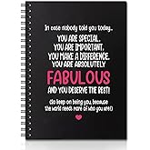 QYUVK You Are Absolutely Fabulous Hardcover 160 Pages Blank Spiral Notebooks, Inspirational Gift for Friend Coworker, Appreciation Gift for Friend Coworker, Thank You Gift for Friend Coworker
