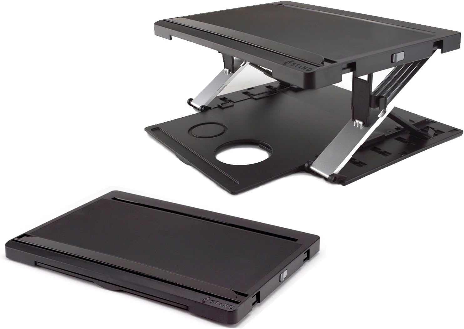 A-STAND Portable Laptop Computer Standing Desk and Tablet Holder Stand Case with 20 Adjustability Settings Black