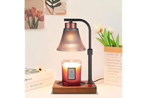 Tepaken Candle Lamp Compatible with Yankee Candle Jar Candle Wax Warmer Lamp for Scented Wax Electric Melting Lamp Dimmable Candle Melter,Aurora Candle Warmer Lamp for Home Decor（ Square Base）