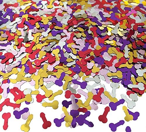 Bachelorette Party Confetti Large Pack (100 Grams) – Metallic Foil Table Confetti for Birthday Party, Hen Party, Bridal Shower Decorations Supplies Décor Party Favors Accessories (5 Sparkly Colors)