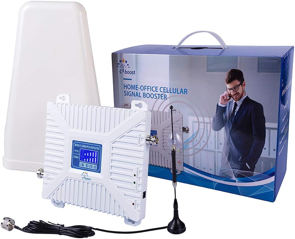 Verizon Cell Phone Signal Booster for Home and Office AT&T T-Mobile Sprint Supports Enhance Cell Phone Repeater Antenna Amplifier