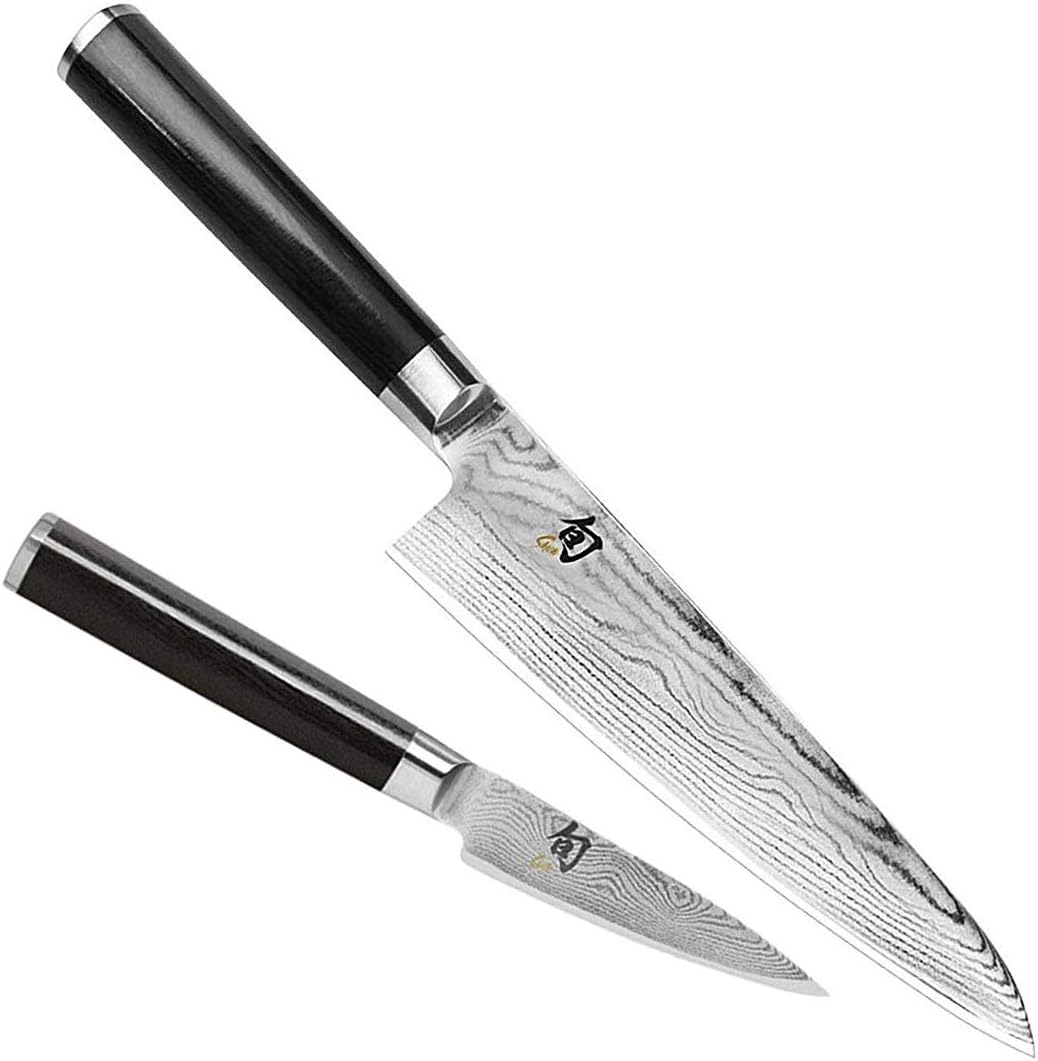 Shun Classic 7" Asian Cook's & 3.5" Paring 2pc Starter Knife Set