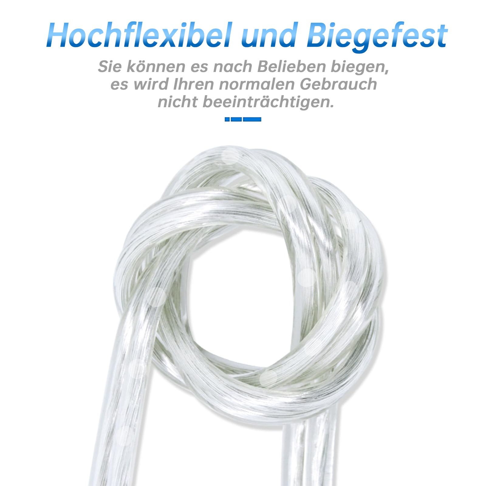 30M Durchsichtige Leitung 28AWG 2 Adriges PVC Kabel Transparent Elektrokabel 2 Kern Transparent Cable, Außendurchmesser 1.6 * 3.2mm Für Leuchten, Lichtkette 6