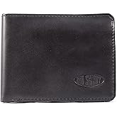 Big Skinny Men's RFID Blocking Leather Bifold, Holds Up to 25 Cards, Black