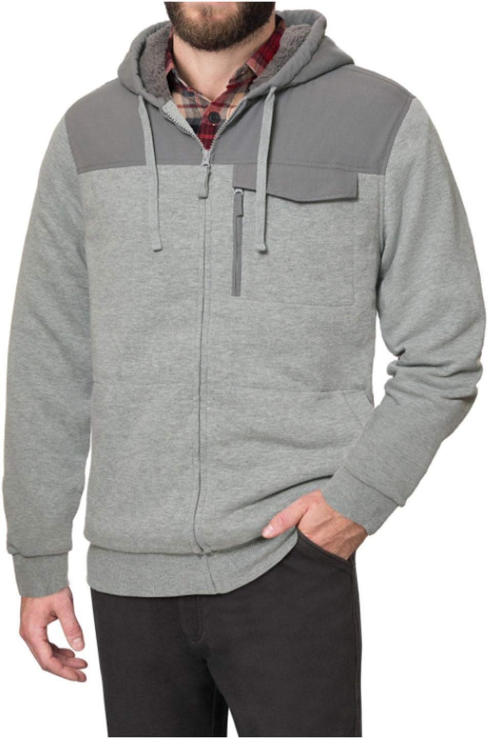 Coleman Sherpa Lined Men’s Hoodie Hooded FullZip Jacket (Large, Gym