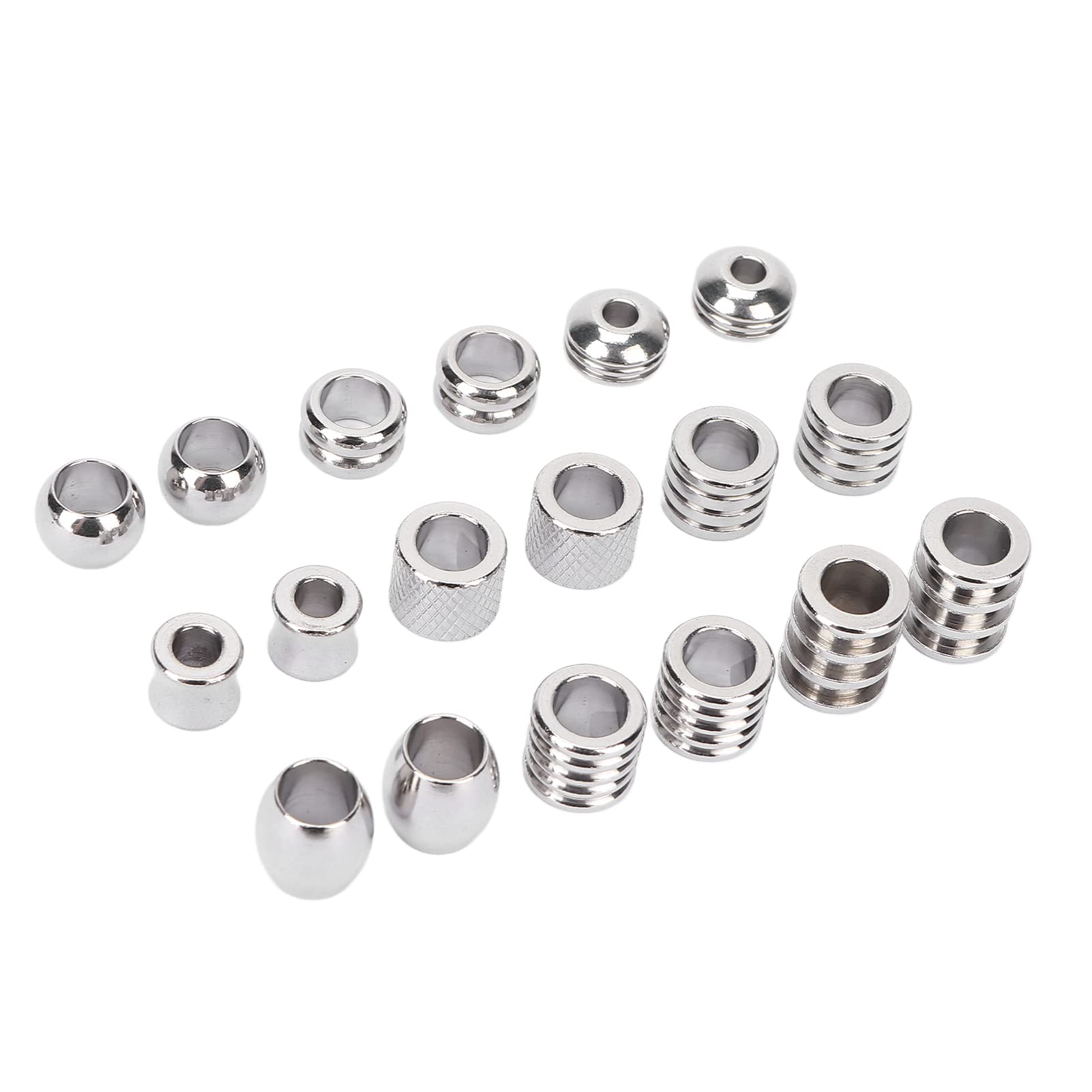 18PCS Hair Beard Beads, Braiding Beads, Stainless Steel Dread Beads, Viking Hair Beads to Fit Your Beard and Braid Hair for Men and Women