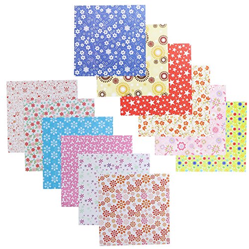 Weoxpr 288 Sheets Folding Origami Paper Washi Folding Paper for Arts and Crafts, 12 Different Patterns(6x6inch) - Thumbnail 4