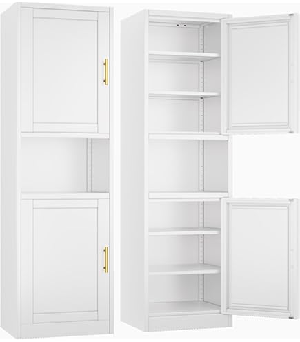 Amazon.com: ROOMTEC 儲物櫃附可調式擱板96 英吋(約96 公分)高茶水櫃附