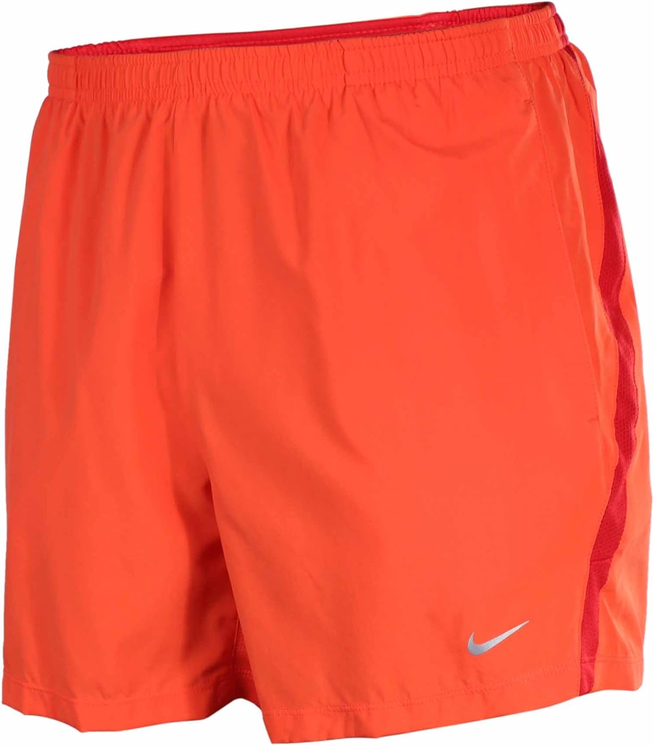 Short de corrida masculino Nike Distance 12, 7 cm vermelho, Laranja, XLarge