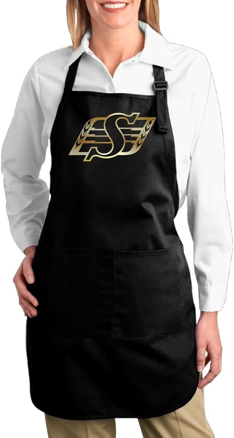 Amazon Funny Mopadサスカチュワン ラフライダーズcanadiaフットボールチームフロントポケット付きキッチンエプロン エプロン オンライン通販