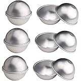 Warmbuy 12 Pcs DIY Metal Bath Bomb Molds, Set of 6