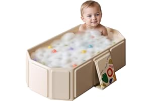 ALLIVING Portable Bathtub - Collapsible Bath Tub Non-Slip Base Cat Dog Wash Shower Basin Foldable Bathtub for Small Spaces White