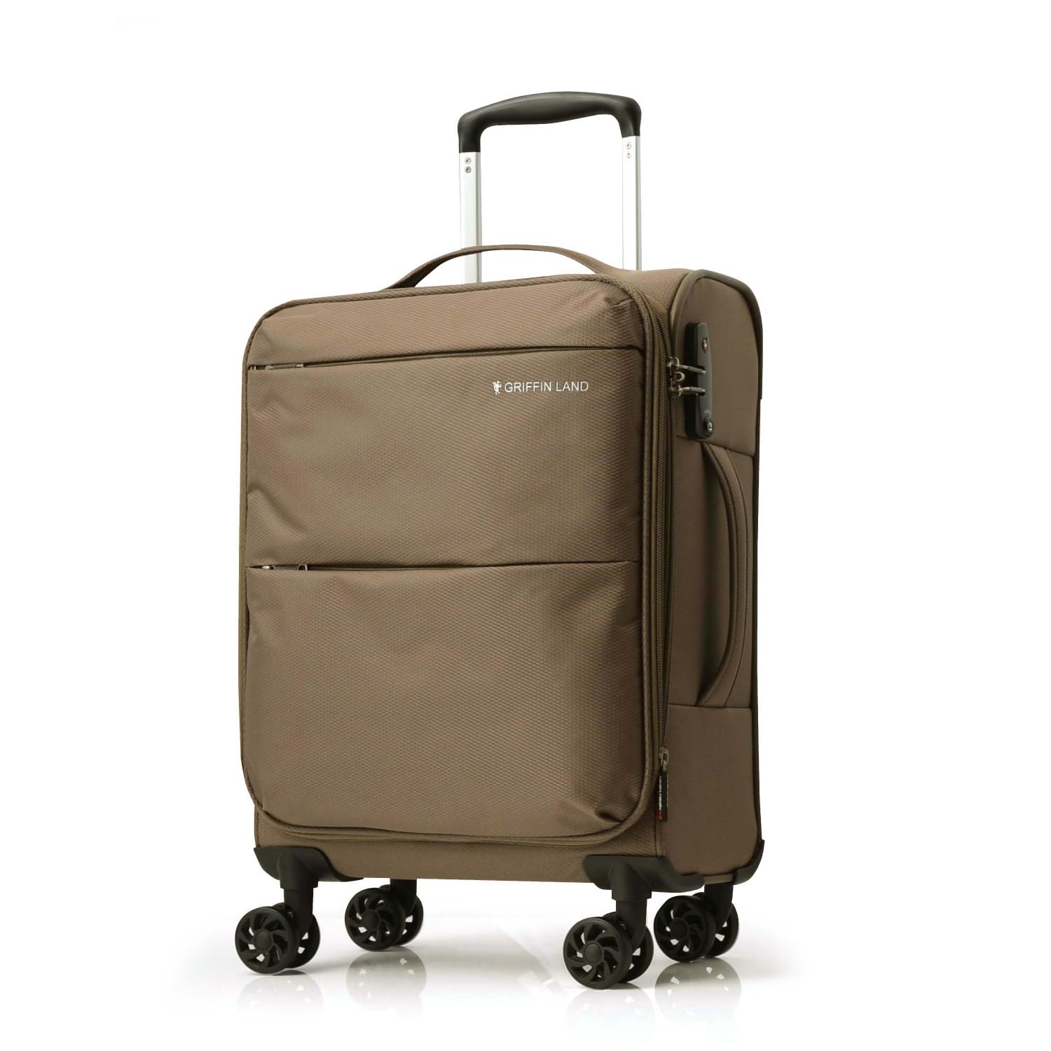[グリフィンランド] スーツケース キャリーケース キャリーバッグ Sサイズ 機内持ち込み ソフトタイプ 軽量 おしゃれ かわいい TSAロック ダブルキャスター レディース 女子旅 海外 AIR6327 1～3泊 2.1kg 32L（拡張時35L） カーキ商品画像