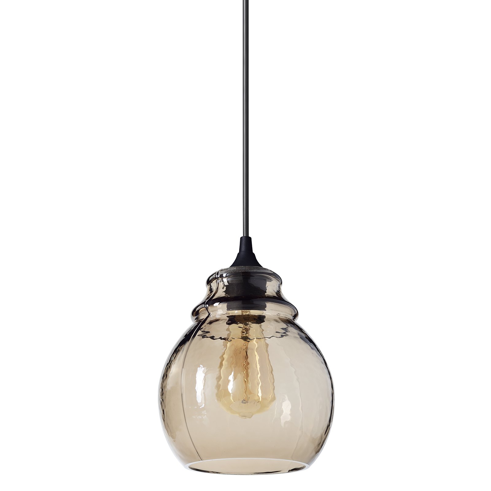 Casamotion Pendant Light Handblown Glass Drop Hanging Light, Glass Bell