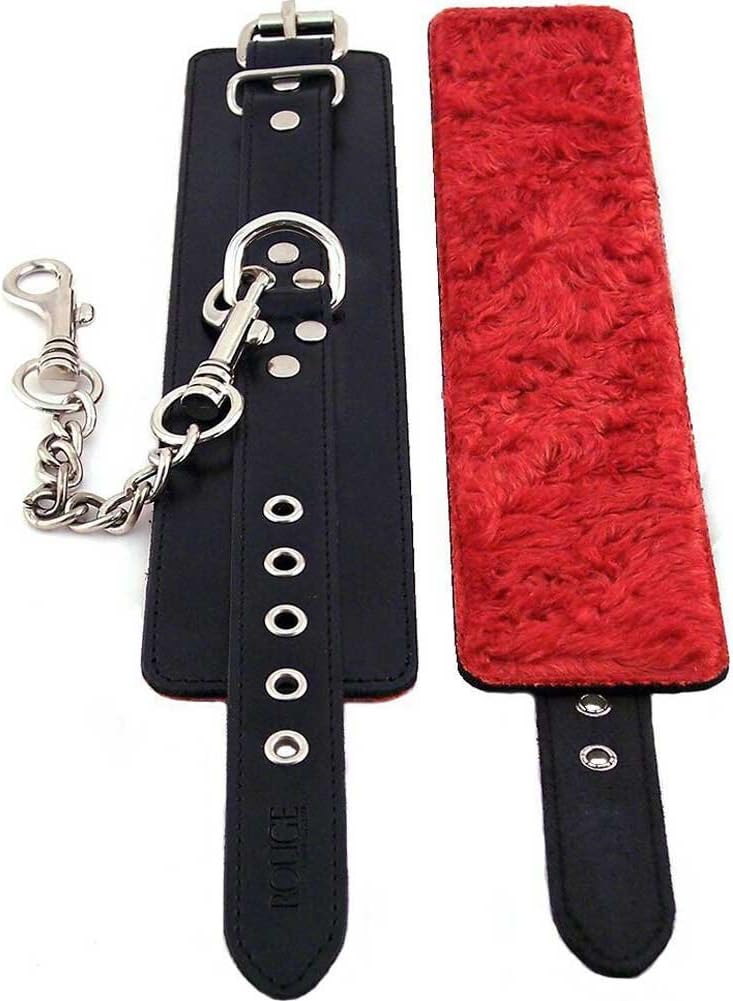 Rouge Garments Black/Red Fur Wrist Cuffs - Image 3