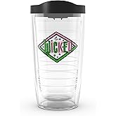 Tervis Wicked Logo Made in USA Double Walled Insulated Tumbler Travel Cup Keeps Drinks Cold & Hot, 16oz, Classic