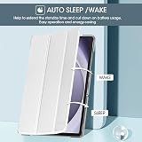 ProCase Smart Case for Galaxy Tab A9 Plus 11 Inch 2023 Slim Stand Folio Silver view 6