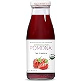 POMONA Organic Pure Strawberry Juice, 8.4 Oz Bottle (Pack of 12), Cold Pressed Organic Juice, NonGMO, No Sugar Added, Not fro