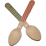 Perfect Stix - Spoon 140 Candy Cane Stripe- 48ct Green Spoon 140 -Printed Candy Cane Stripe- Green and Red- 48 Count, 5.5" Ca