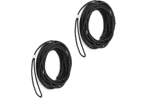 SCONVA Extension Ladder Replacement Rope Compatible with Werner AC30-2 Extension Ladder - Works with All Aluminum & Fiberglass Extension Ladders Parts #6316509 (Black, 2 Pack)