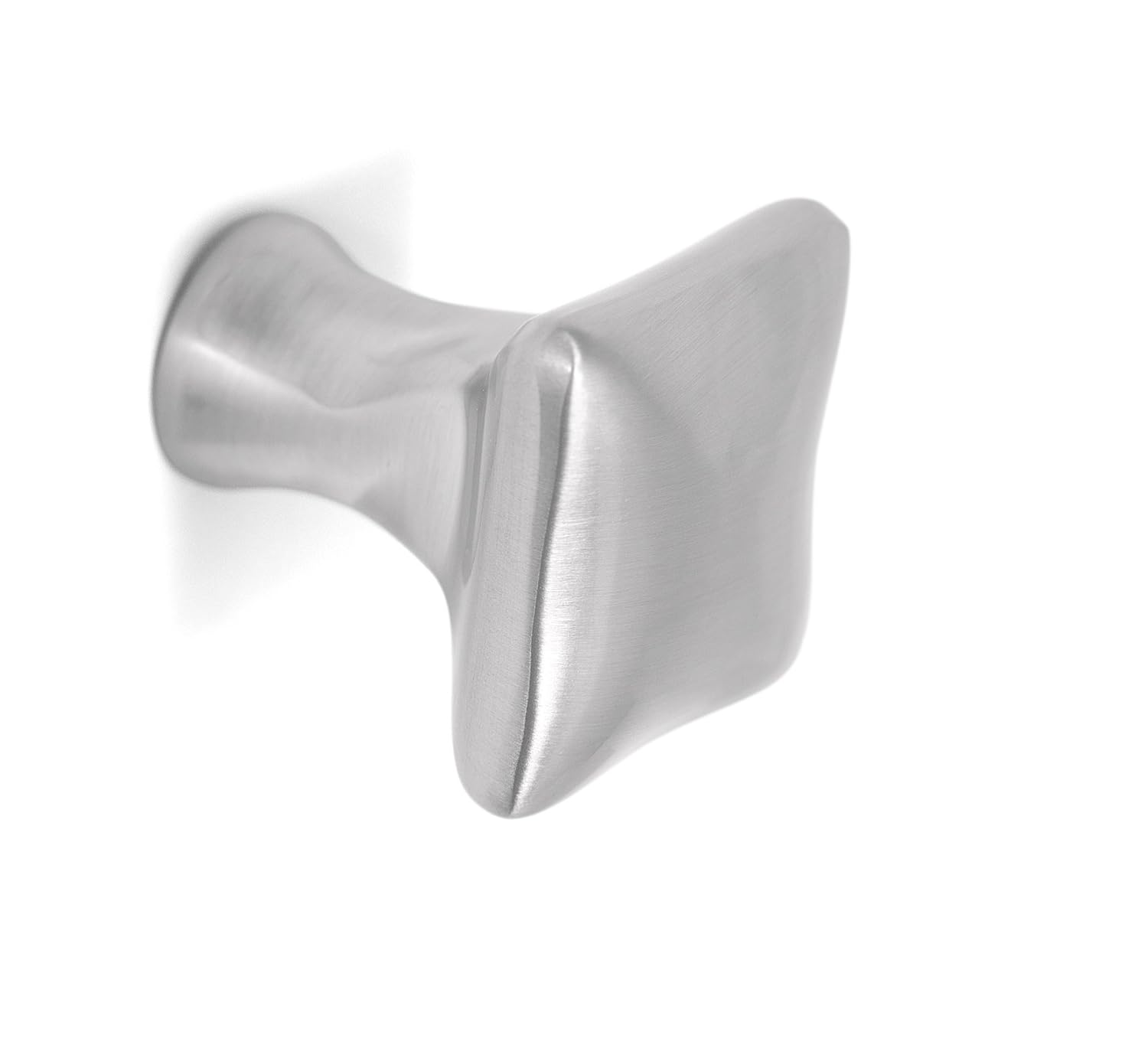 BirdRock Home Modern Square Cabinet Knobs | Brushed Nickel | 10 Pack | Kitchen Cupboard Furniture Cabinet Hardware Drawer Dresser Pull | 1.25 Inch Width