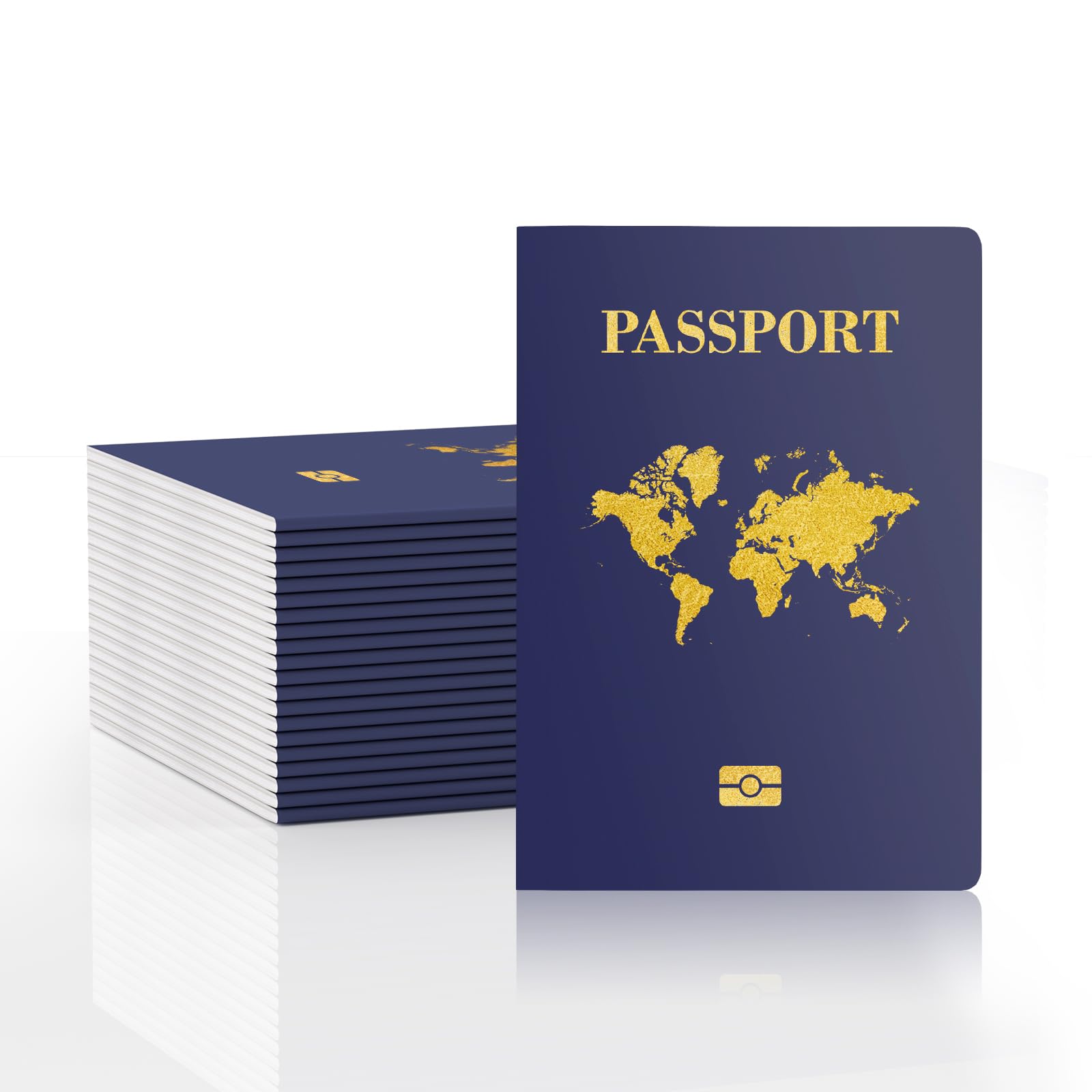 Photo 1 of WAHXIAOSW 20 Pcs Kids Passport Book – Blank Fake Passport Notebooks for Pretend Travel, Party Supplies, School Projects, Travel-Themed Events