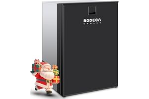 BODEGACOOLER 12 Volt Refrigerator, 116.2Quart RV Refrigerator with Freezer, Dual Modes RV Fridge with LED, (5℉-50℉) Travel Compressor Refrigerator 12/24V DC for Boat, Caravan, Truck, Camping (Black)