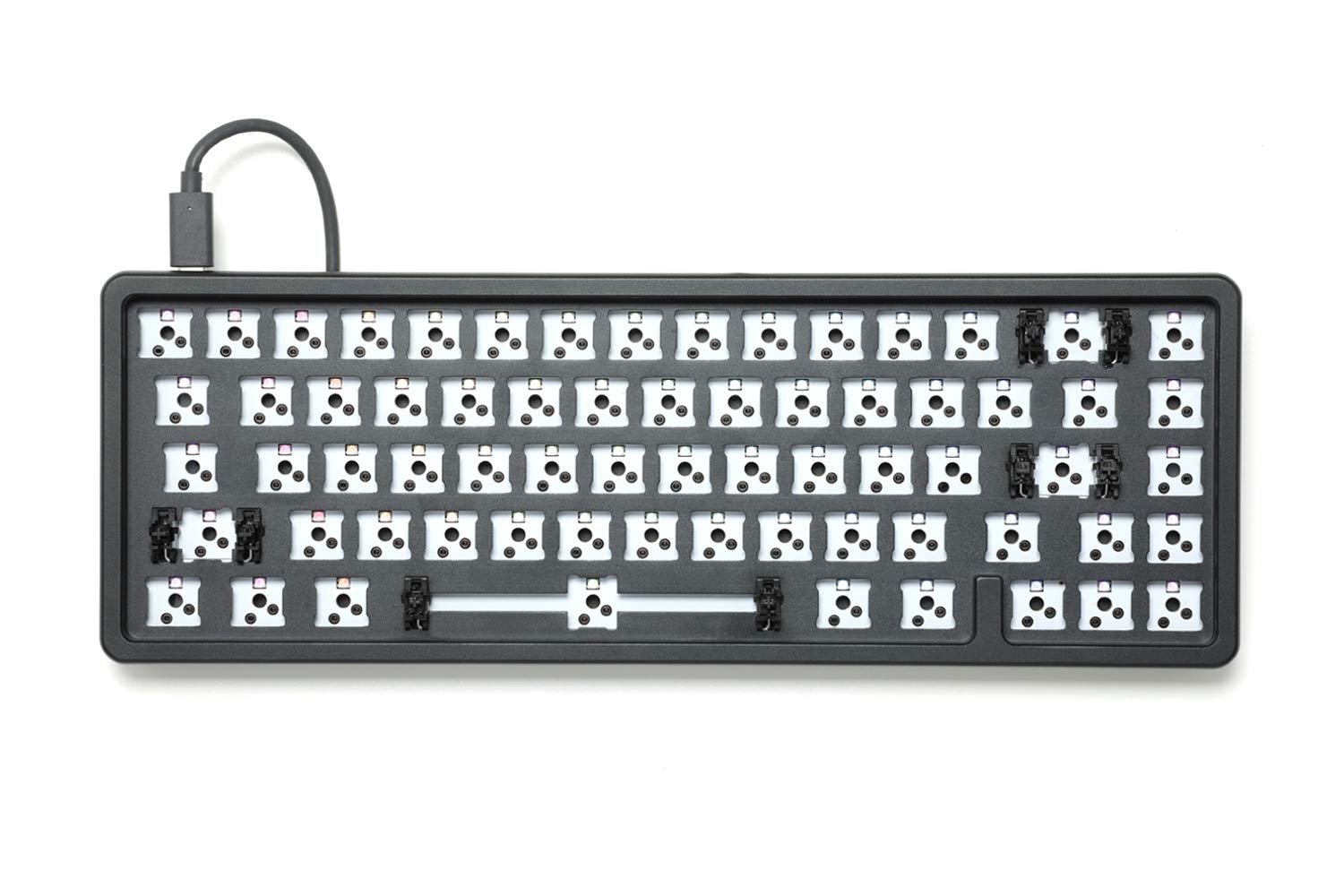 DROP ALT High-Profile Mechanical Keyboard — 65% (67 Key) Gaming Keyboard, Hot-Swap Switches, Programmable Macros, RGB LED Backlighting, USB-C, Doubleshot PBT, Aluminum Frame (Barebones, Black)