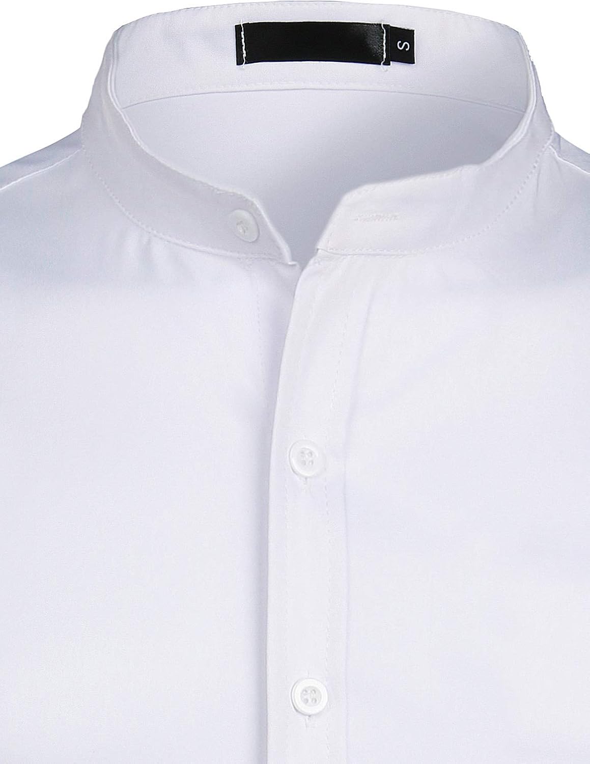 ZEROYAA Mens Hipster Solid Slim Fit Long Sleeve Mandarin Collar Dress Shirts at  Men’s Clothing store