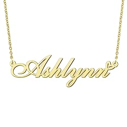 BYBWBL Ashlynn Name Pendant Necklace 18k Gold