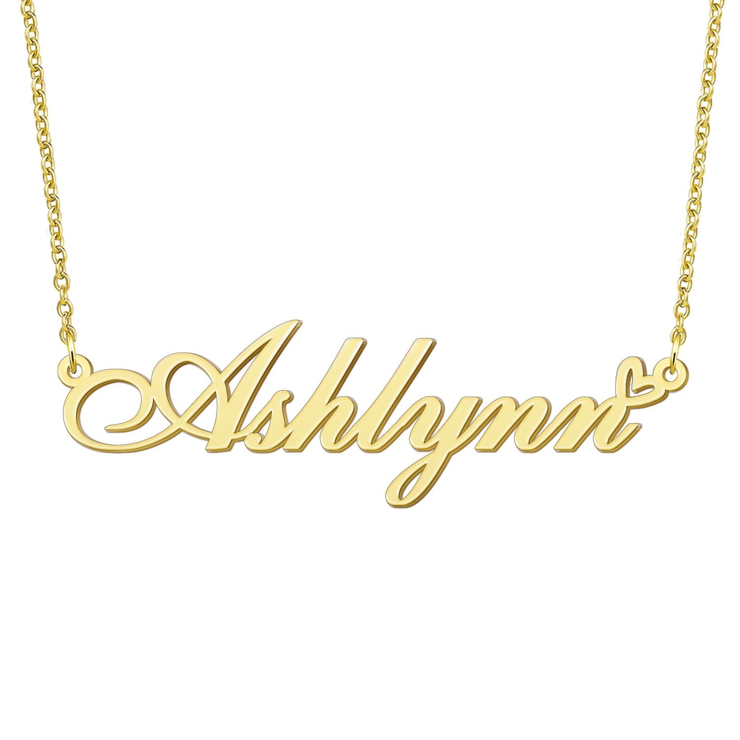 BYBWBL Ashlynn Name Pendant Necklace 18k Gold