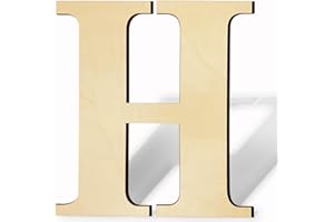 BIUWING 17 Inch Large Wooden Letters, Paintable Large Wood Letter for Crafts, Unfinished Blank Wood Alphabet Letter for Birthday, Parties, Wedding, Christmas Home Decoration(Letter H)