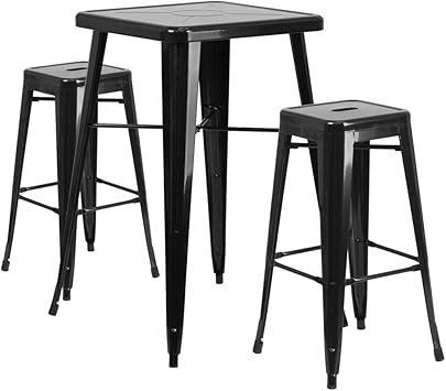 Amazon Com Cafe Tables And Chairs Cubano 24inch Tall Bistro